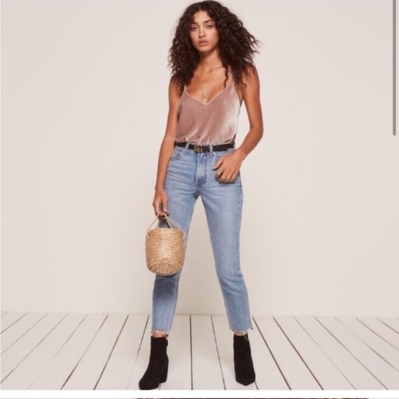 Reformation Pink Velvet Tank Top - Picture 2 of 7